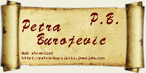 Petra Burojević vizit kartica